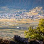 Blick von Castelfeder nach Tramin