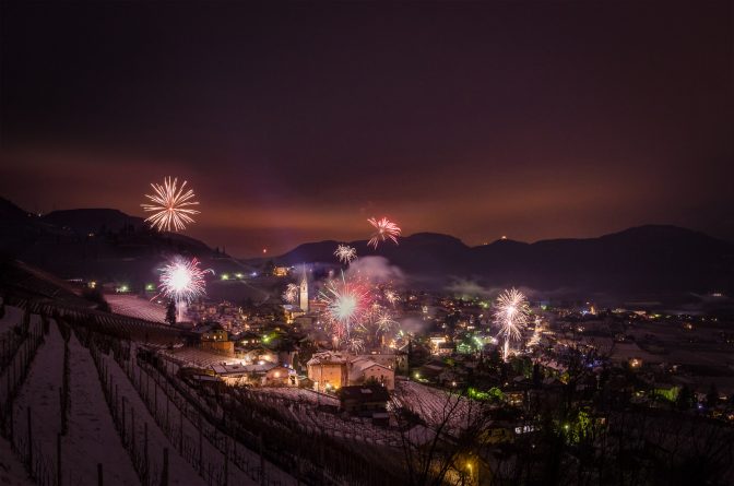 Silvester Feuerwerk Tramin