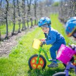 Rad fahren im Frühling