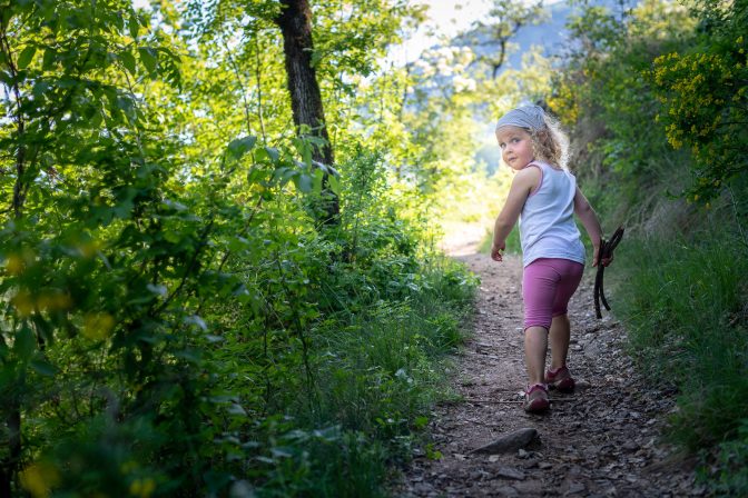 wandern auf dem Naturlehrpfad Tramin