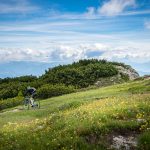 Mountainbiker auf dem Roen