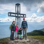 am Gipfelkreuz des Roen