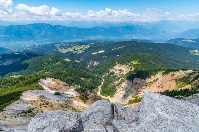 Blick vom Weißhorn in den Bletterbach