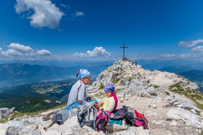 am Gipfelkreuz des Weißhorn