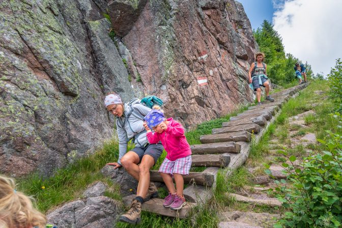 Wieder eine Treppe etwas oberhalb der Laugenalm