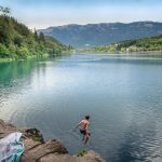 Schwimmen im Großen Montiggler See