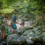 wandern im Bachbett des Rio San Pietro im Val di Non