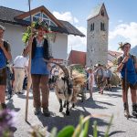 Parade beim Almabtrieb in Latzfons