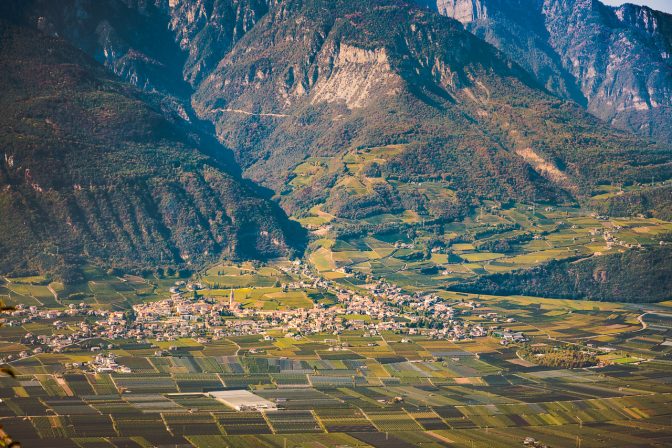 Blick von der Kanzel auf Tramin