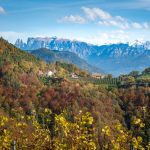 Blick von Glanung zu den Dolomiten