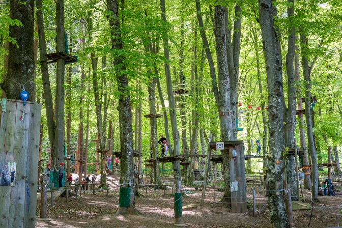 Abendteuerpark Hochseilgarten in Altenburg Kaltern