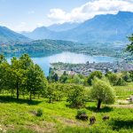 Blick auf den Caldonazzosee von der Via Castagne aus