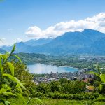 Blick auf den Caldonazzosee von der Via Castagne aus