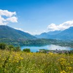 Blick auf den Caldonazzosee von der Via Castagne aus