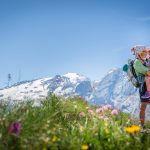 Anni und Anna mit Marmolata – Gletscher der Dolomiten