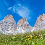 Blick auf den Langkofel und Plattkofel vom Friedrich-August-Weg