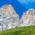 Blick auf den Langkofel und Plattkofel vom Friedrich-August-Weg