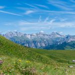 Blick auf Geisler und Puezgruppe vom Friedrich-August-Weg