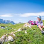 Rasten am Friedrich-August-Weg vor der Plattkofelhütte