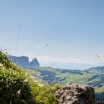 Blick auf den Schlern und Seiser Alm