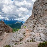 Drahtseilpassage Aufstieg Sattel Val d’Arcia-Monte Pelmo