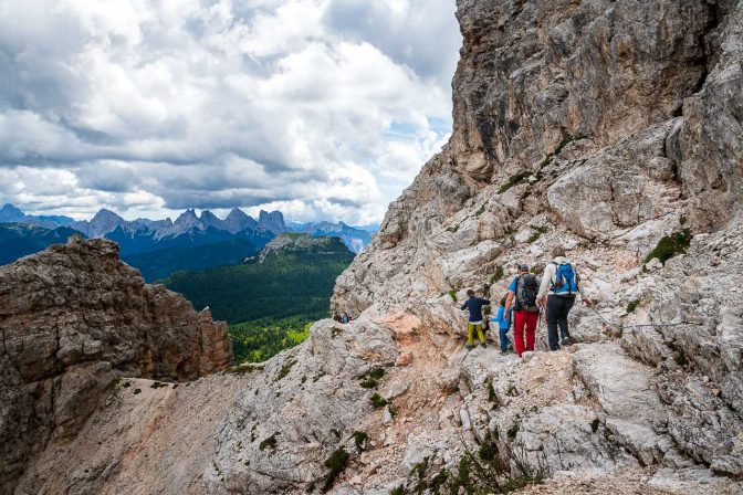 Drahtseilpassage nach dem ersten Sattel