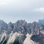 Blick vom Panoramaweg Plose auf die Peitlerkofelgruppe und die Geislergruppe