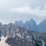 Blick vom Panoramaweg Plose auf die Peitlerkofelgruppe und die Geislergruppe