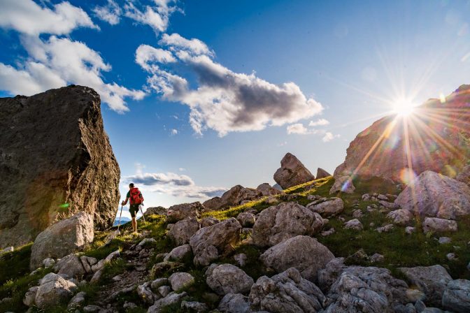 Sonnenuntergang auf dem Passo San Pellegrino