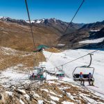 Blick von der Bergstation der Schnals Seilbahn