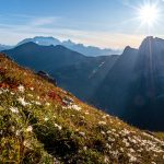 Dolomiten Goldene Stunde Sonnenstrahlen Sonnenuntergang