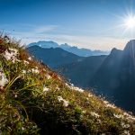 Dolomiten Goldene Stunde Sonnenstrahlen Sonnenuntergang