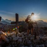 Goldene Stunde Hexenstein Kreuze Kriegsschauplatz Sonnenstrahlen Sonnenuntergang wandern