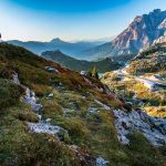 Goldene Stunde Sonnenstrahlen Tre Sassi Valparolapass