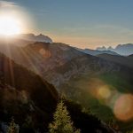 Goldene Stunde Sonnenstrahlen Valparolapass