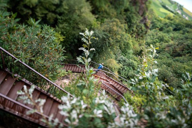 Die neue Eisentreppen in der Rastenbachklamm