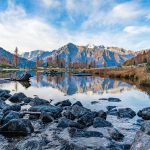 Cima Presanella, Herbst, Lago Germenega, Spiegelung