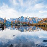 Herbst, Lago Germenega, Spiegelung