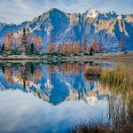 Cima Presanella, Herbst, Lago Germenega, Spiegelung