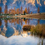 Cima Presanella, Herbst, Lago Germenega, Spiegelung