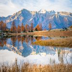 Cima Presanella, Herbst, Lago Germenega, Spiegelung