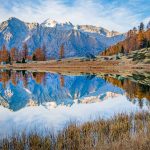 Cima Presanella, Herbst, Lago Germenega, Spiegelung