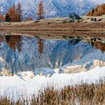 Herbst, Lago Germenega, Spiegelung