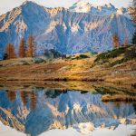 Cima Presanella, Herbst, Lago Germenega, Spiegelung