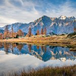 Herbst, Lago Germenega, Spiegelung