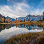 Cima Presanella, Herbst, Lago Germenega, Spiegelung