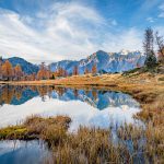 Cima Presanella, Herbst, Lago Germenega, Spiegelung