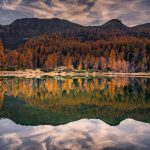 Herbst, Lago Germenega, Spiegelung