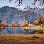 Chiesa di San Giuliano, Cima Presanella, Herbst, Lago di San Giuliano, See