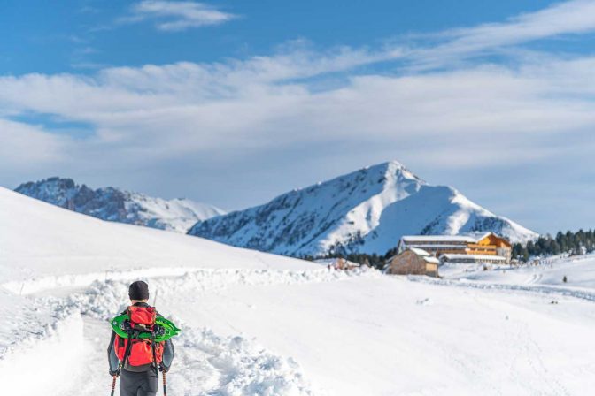 Eine Winterlandschaft ideal für Schneeschuhwanderer